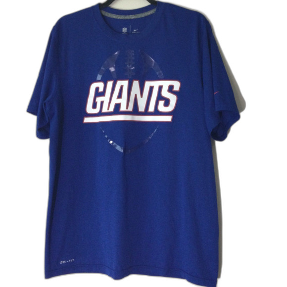 NFL T-Shirt Men’s Size L Color Blue Nike NY Giants Dri-Fit Graphic Short Sleeve - Picture 1 of 9
